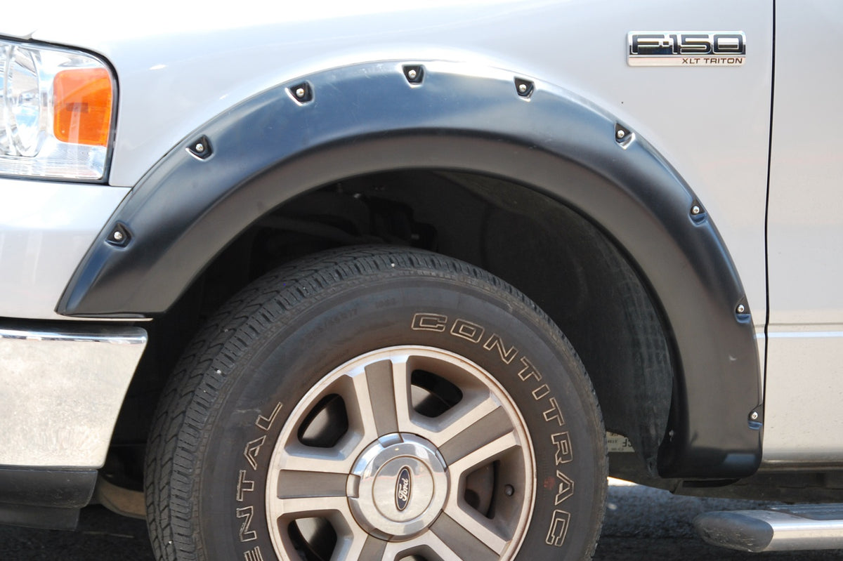 Rivet Style Fender Flare Set Front, Smooth, 2-Piece Set 2004-2008 Ford F-150 Fleetside Lund