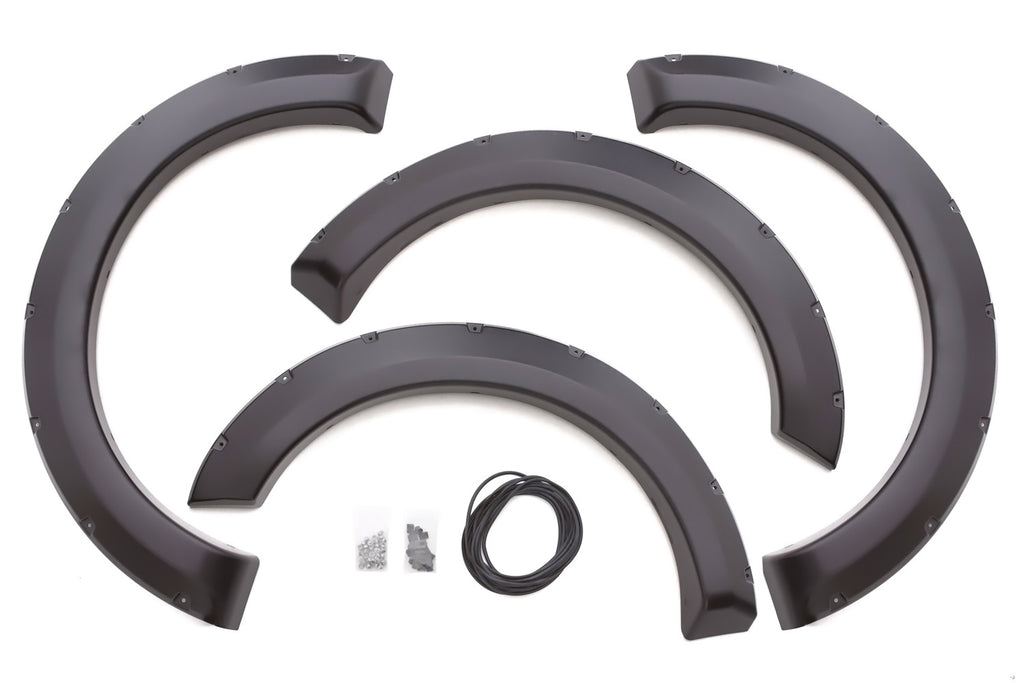 Rivet Style Fender Flare Set Front and Rear, Smooth, 4-Piece Set 2004-2008 Ford F-150 Fleetside Lund