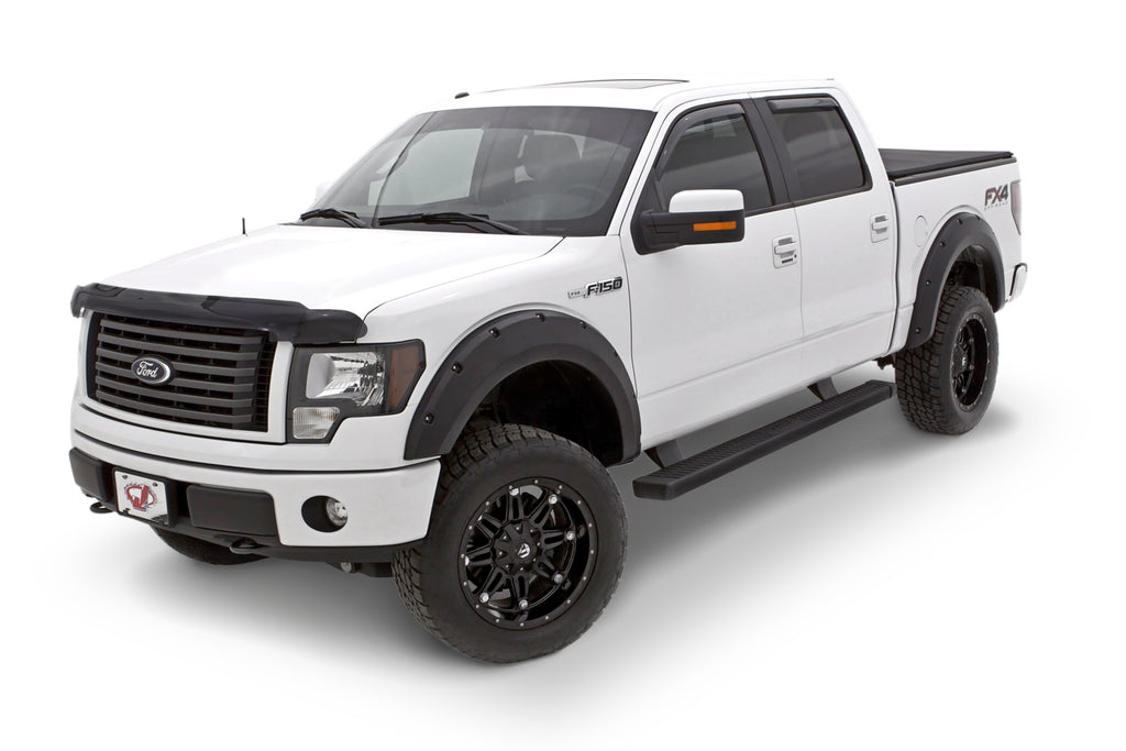 Rivet Style Fender Flare Set Front and Rear, Textured, 4-Piece Set 2009-2014 Ford F-150 Fleetside Lund