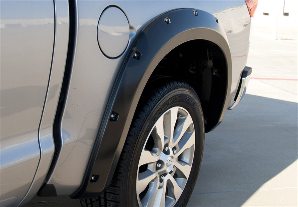 Rivet Style Fender Flare Set Rear, Textured, 2-Piece Set 2007-2013 Toyota Tundra Fleetside Lund