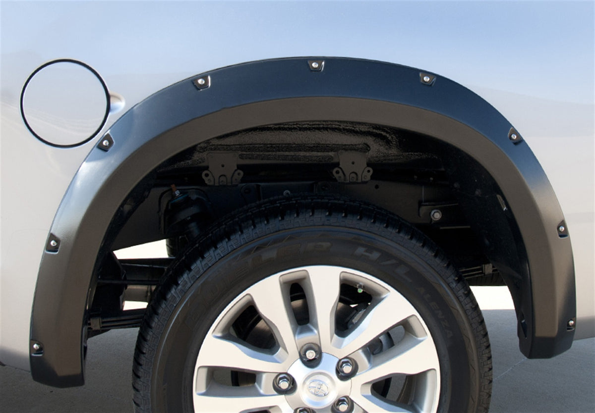 Rivet Style Fender Flare Set Rear, Textured, 2-Piece Set 2007-2013 Toyota Tundra Fleetside Lund