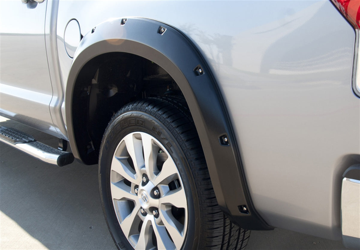 Rivet Style Fender Flare Set Rear, Textured, 2-Piece Set 2007-2013 Toyota Tundra Fleetside Lund