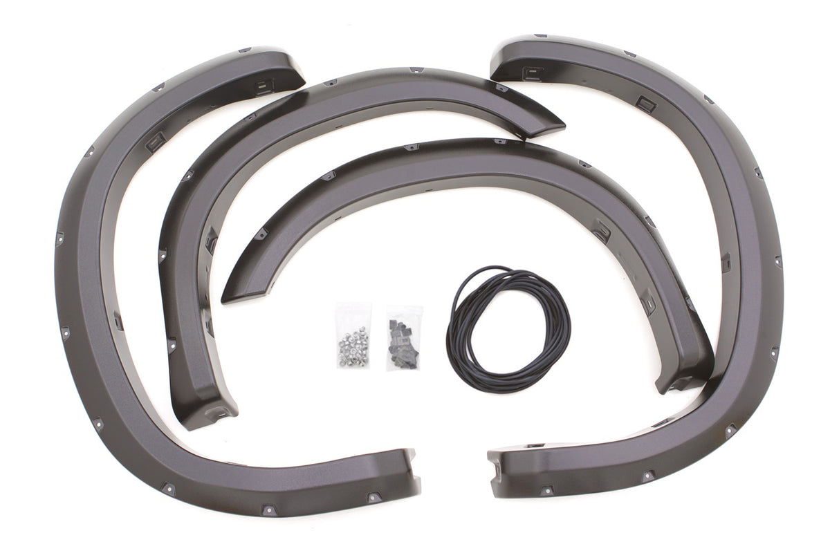 Rivet Style Fender Flare Set Front and Rear, Textured, 4-Piece Set 2007-2013 Toyota Tundra Fleetside Lund