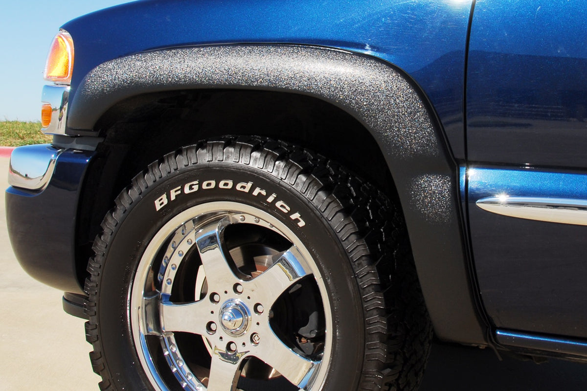 Sport Style Fender Flare Set Front and Rear, Textured, 4-Piece Set 2016-2018 Silverado 1500 Fleetside 69.3 Bed Lund
