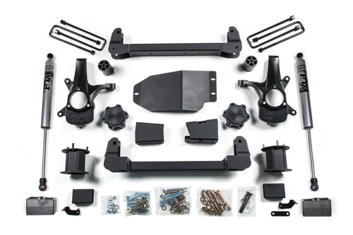 07-13 Chevrolet Silverado 1500 - GMC Sierra 1500 4WD 4.5 Inch Suspension Lift Kit, 3 Inch Rear Lift, Block - N/A, Fox 2.0 Adventure Series Shocks Zone Offroad