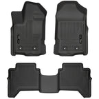 Husky Liners 2024 Toyota Tacoma CC/DC (No Hybrid) Weatherbeater Front & 2nd Seat Floor Liners - Blk