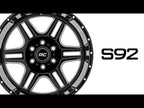 92 Series Wheel Machined One-Piece Gloss Black 20x12 8x170 -44mm Rough Country