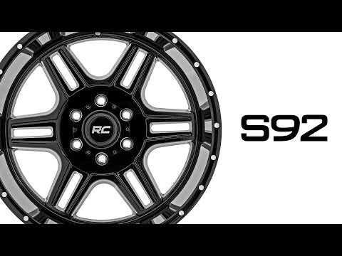 92 Series Wheel Machined One-Piece Gloss Black 20x12 8x170 -44mm Rough Country