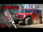 Jeep Front Adjustable Vertex Shocks 07-18 Wrangler JK for 1-3 Inch Lifts Rough Country